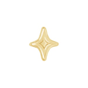 14k GOLD TINIEST STAR, Yellow Gold star accent, Solderable component for jewelry making