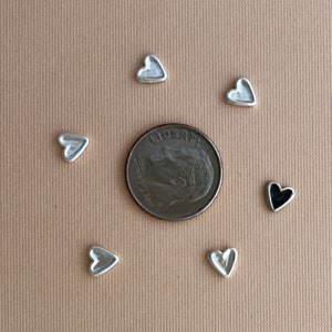 CONCAVE HEART, Silver Casting, Solderable accent for jewelry making