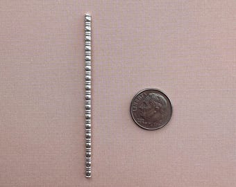 Silver THIN BEAD & LINE Ring Shank / Ring Blank for Jewelry Making, Ring Making