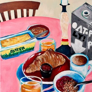 Brunch Print/Breakfast Art/Breakfast Art Print/Trendy Food Art/Food Illustration Print/Breakfast Food Print/Brunch Poster/Bed And Breakfast