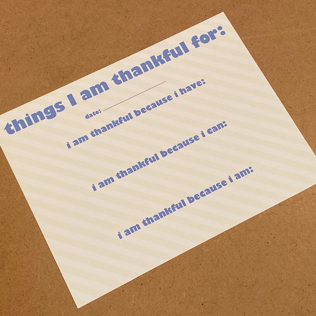 Kids Daily Gratitude Card Printable - Etsy