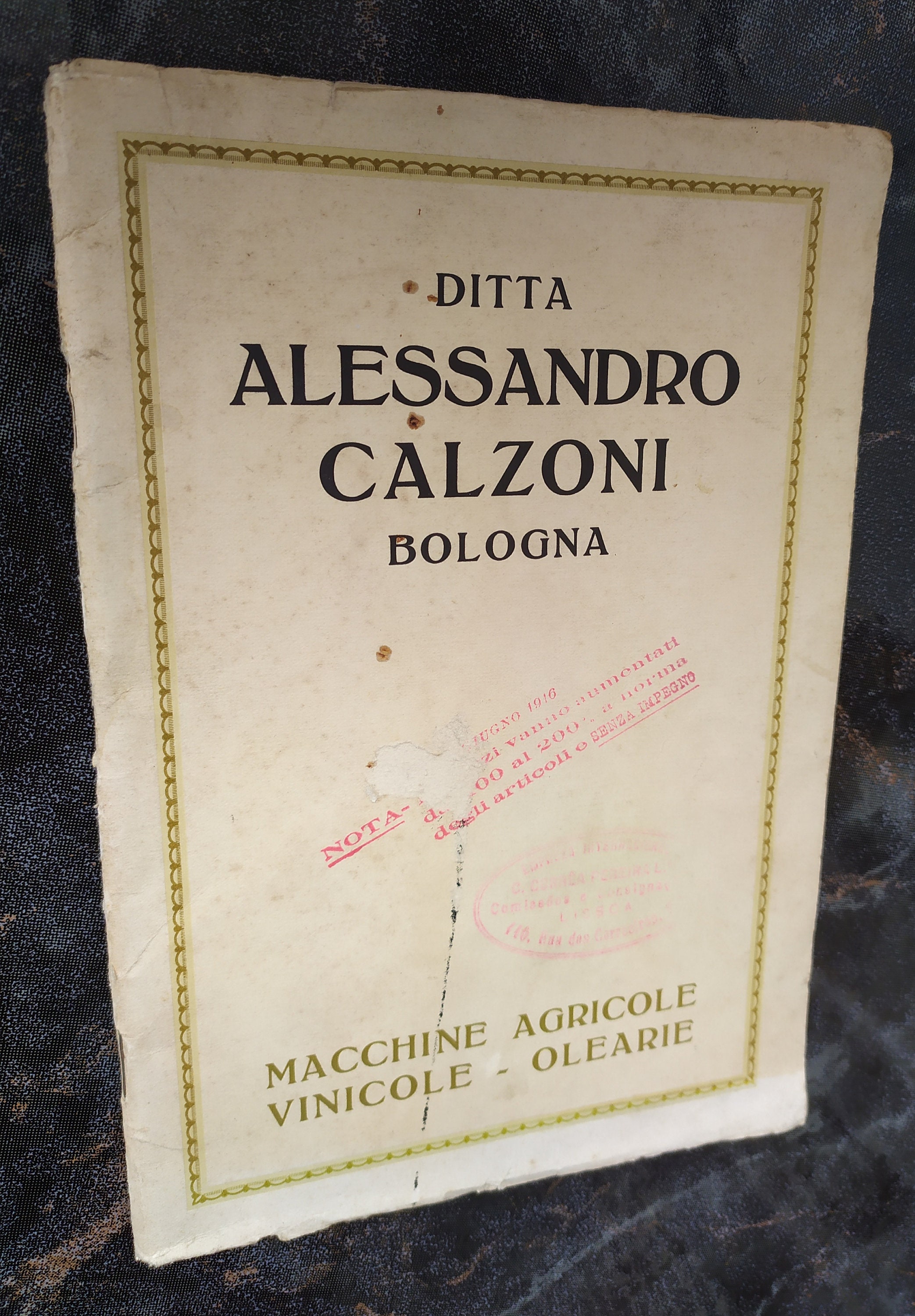 1914 Macchine Agricole Vinicole Olearie Alessandro Calzoni Etsy 1914 Macchine Agricole Vinicole Olearie Alessandro Calzoni Etsy