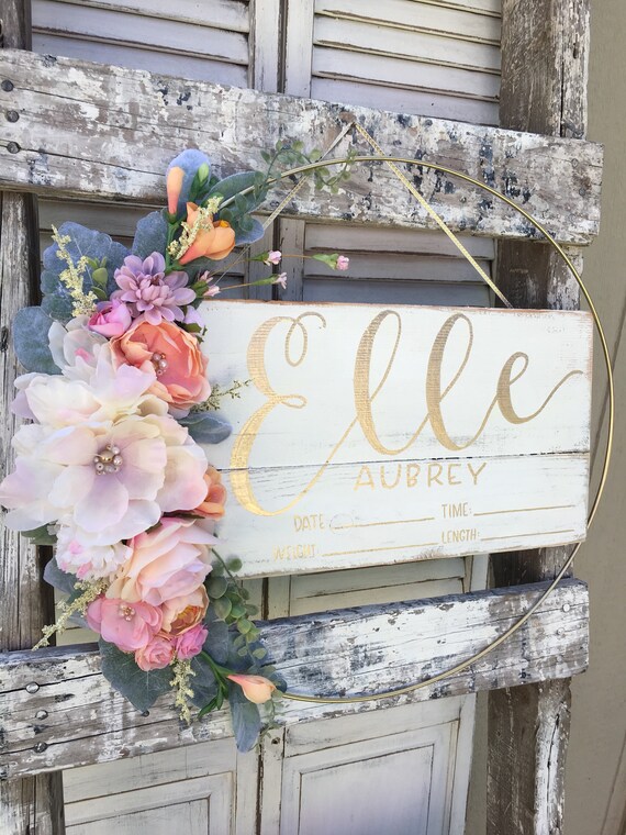 Hospital Door Hanger Baby Door Hanger Girl Door Hanger Hospital Door Wreath Hospital Door Sign Hospital Door Baby Girl Wreath Nursery