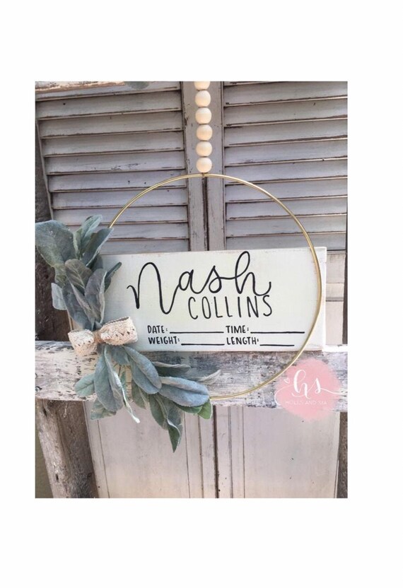 Hospital Door Hanger Baby Door Hanger Hospital Door Sign Etsy