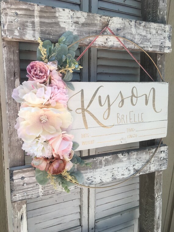 Hospital Door Hanger Girl Nursery Door Hanger Baby Girl Door Etsy