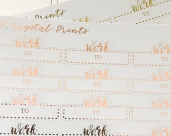 Foiled Dotted Work Planner Stickers || 24 Stickers
