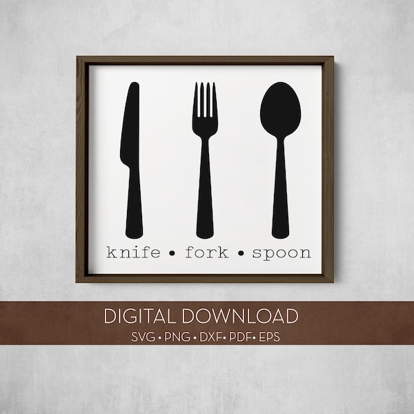Spoon Fork Knife Decals Etsy