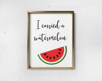 Carried A Watermelon Etsy