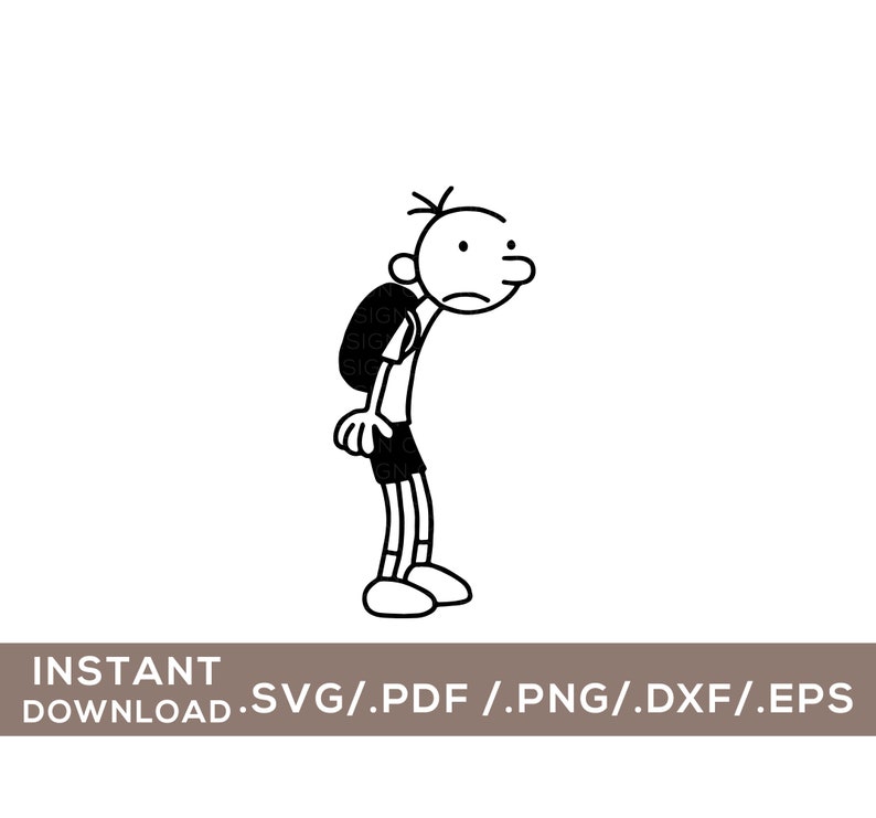 Greg Heffley / Digital Cut File / Svg Png Dxf Pdf Eps Etsy
