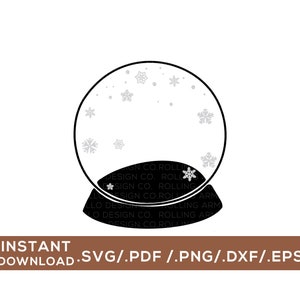 Snow Globe / Digital Cut File / svg, png, dxf, pdf, eps