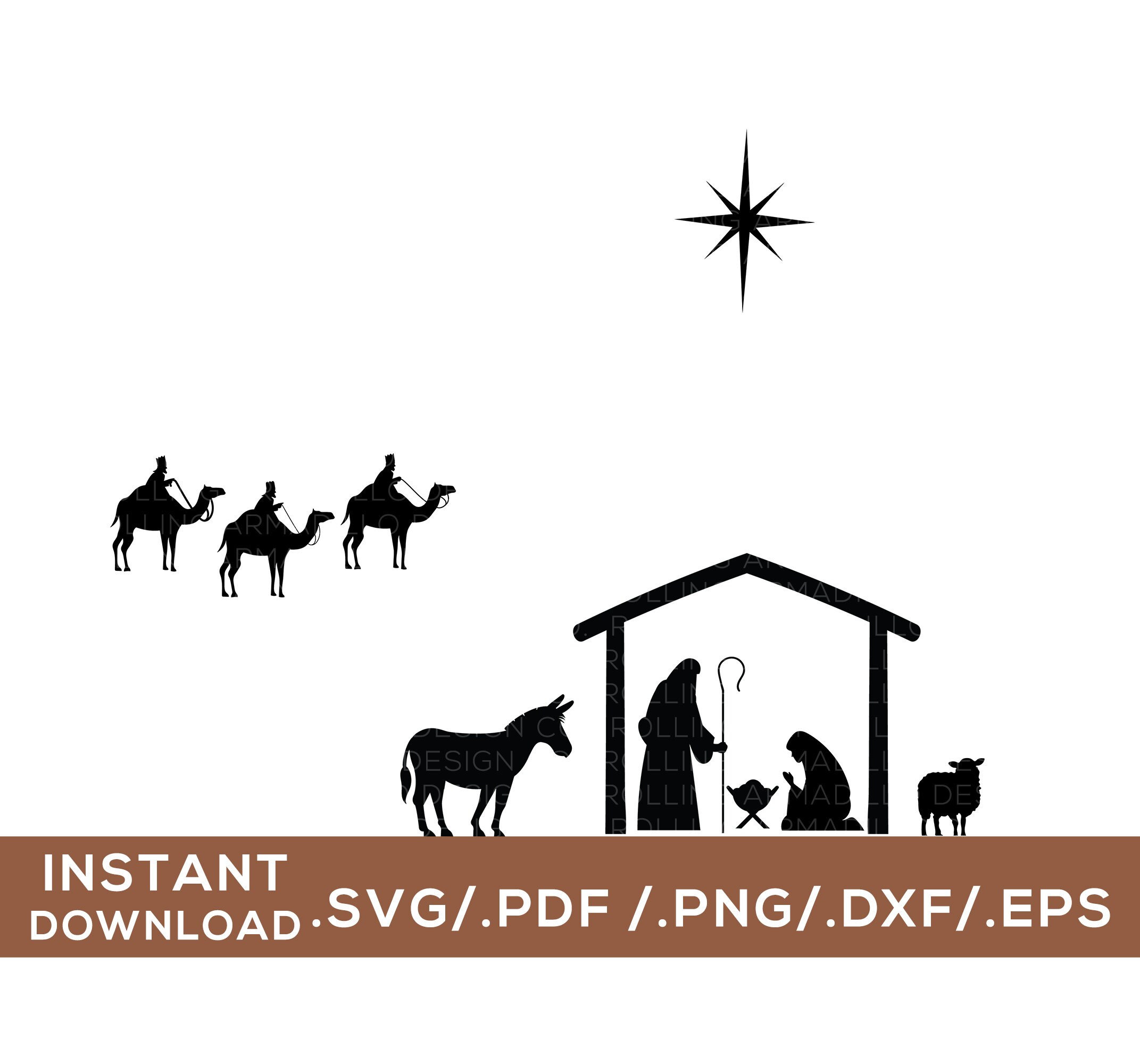 Nativity Elements / Digital Cut File / Svg Png Dxf Pdf Eps | Etsy