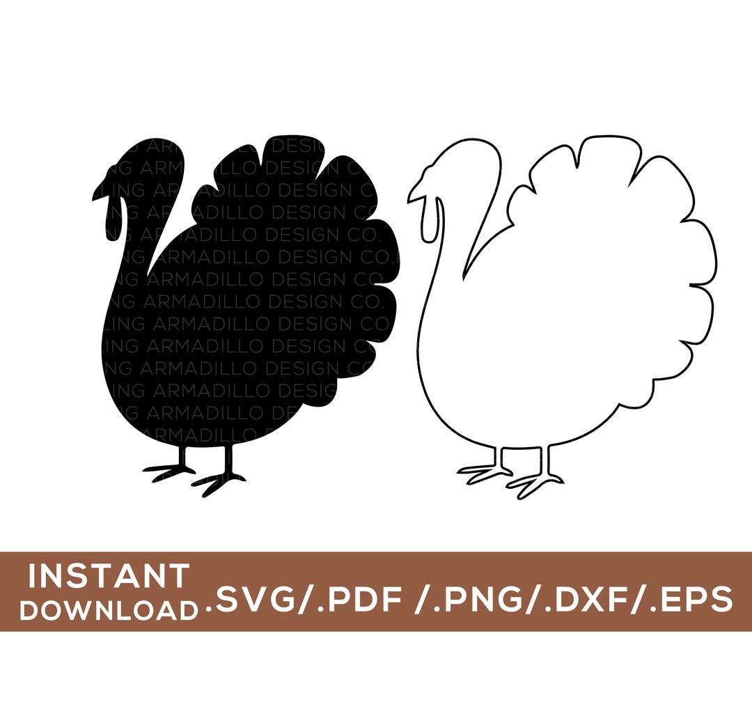 Turkey Clipart/ Digital Cut File / Svg, Png, Dxf, Pdf, Eps - Etsy