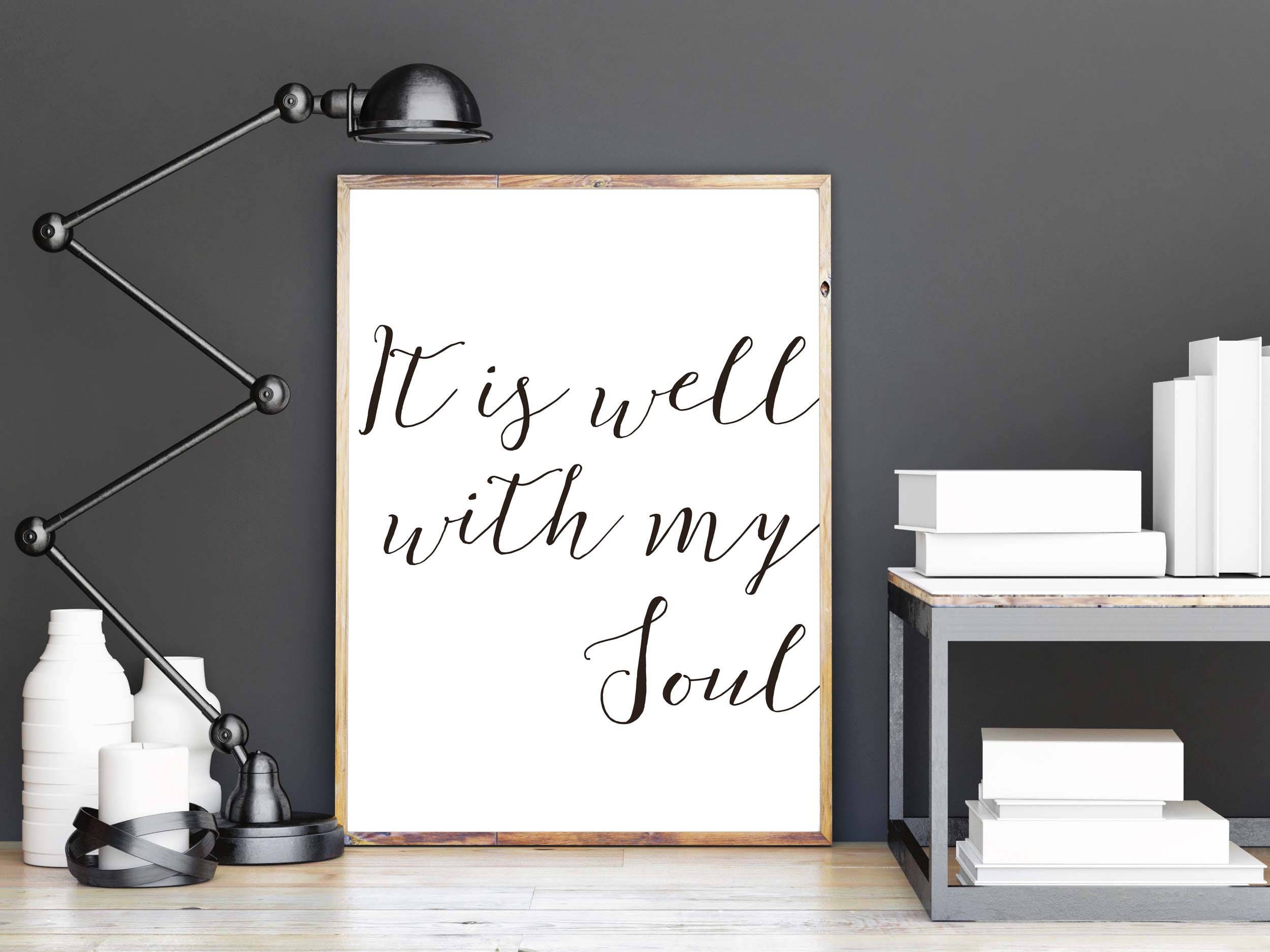 It Is Well Wall Art Instant Download | Etsy
