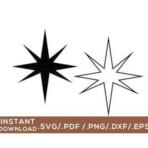 Star / Digital Cut File / svg, png, dxf, pdf, eps