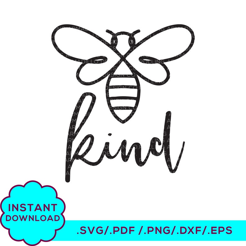 Bee Kind Digital Cut File svg png eps pdf png dxf | Etsy