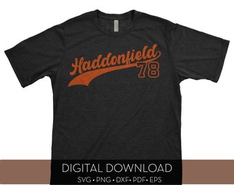 Haddonfield 78 / Halloween / Michael Myers / Digital Cut File / svg, png, dxf, pdf, eps