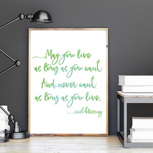 Irish Blessing _ May you never want / Instant Download Print