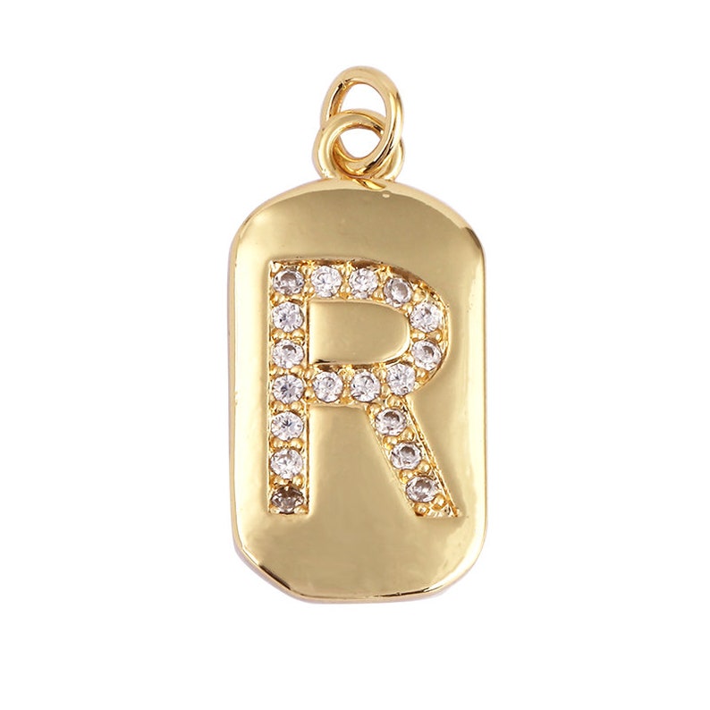Initial Letter Charm Pendant Gold Plated Colour Fashion Etsy