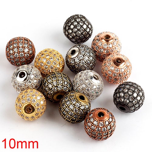 50pcs Gold Plated Over Copper Round Beads 4mm 6mm 8mm 10mm 12mm 14mm 16mm