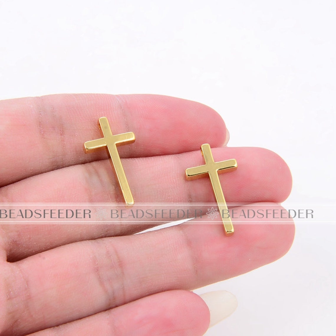 5pcs Cross Beads religious Beadsgold Plated Fashion Jewelry Etsy