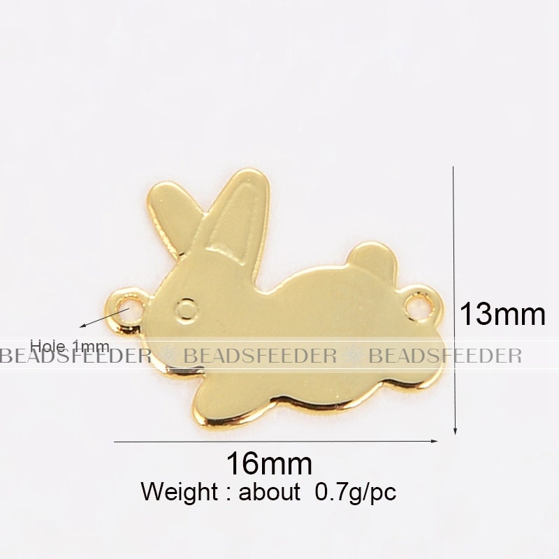 6pcs Mini Butterfly Rabbit Connector Brass Space Etsy