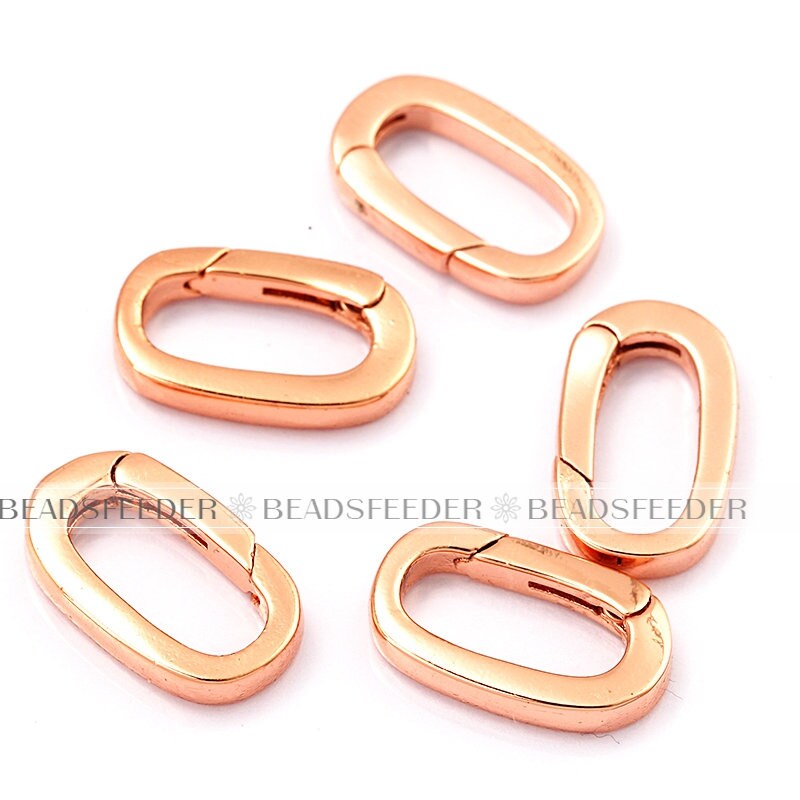 Push in Gate Lock Oval Jewelry Clasp Charm Holder Gold Silver Etsy