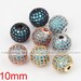 2/10pcs Shamballa round ball bead Micro Pave Bead,Aqua Cubic Zirconia CZ beads,Women Bracelet Charms,6mm/8mm/10mm/12mm/14mm/16mm