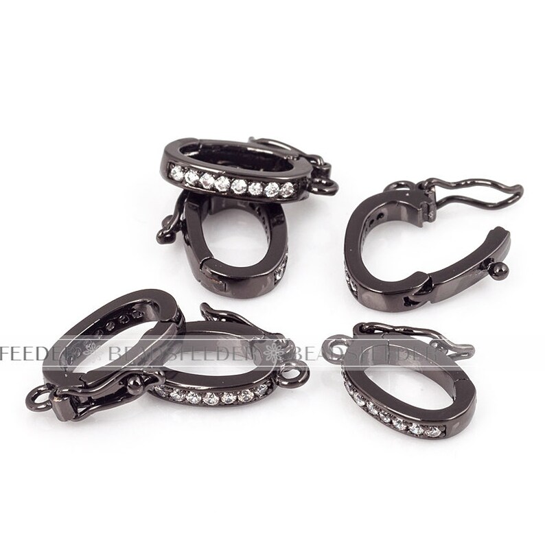 CZ Bail Charm Holder Pendant Holder clear Micro Pave Charm Etsy