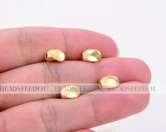 5pcs twist space beads ,mat gold，mat silver，mat black plated, fashion jewelry supplies, beading craft supplies , 8x5mm