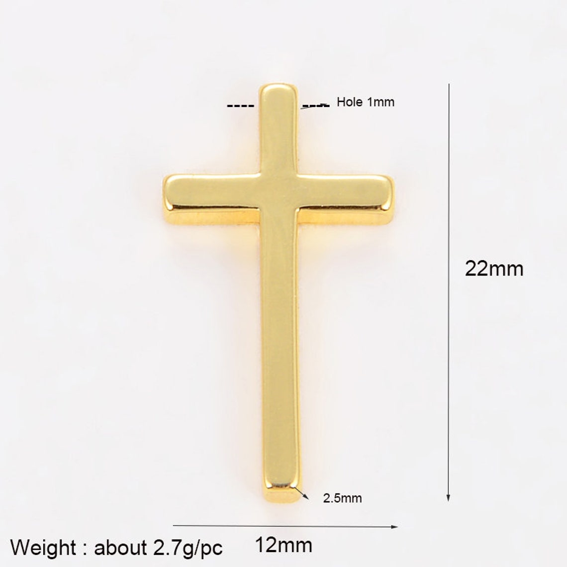 5pcs Cross Beads religious Beadsgold Plated Fashion Jewelry Etsy