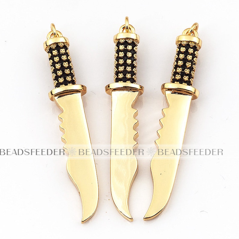 jewelry supplies,50mm Sword weapon charmpendant with clearblueblack zirconia copper charms in goldrose goldsilver colour 1pc