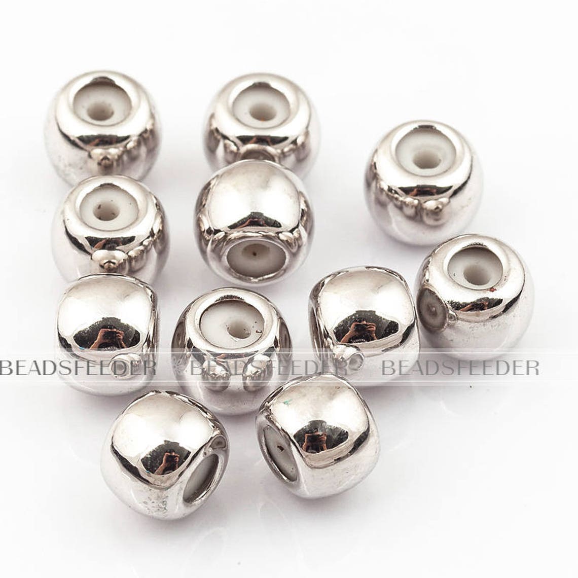 5pcs Stopper beads barrel shape shinny finish with Rubber Etsy 日本