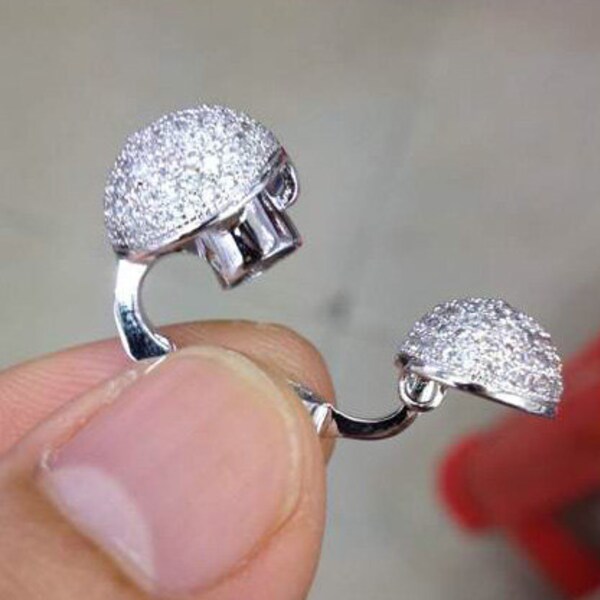 Fermoir magnétique de champignon pour collier long de perles, fermoir à bijoux magnétique de champignon, fermoir magnétique CZ Micro Pave, découvertes de bijoux, 26mm 1pc
