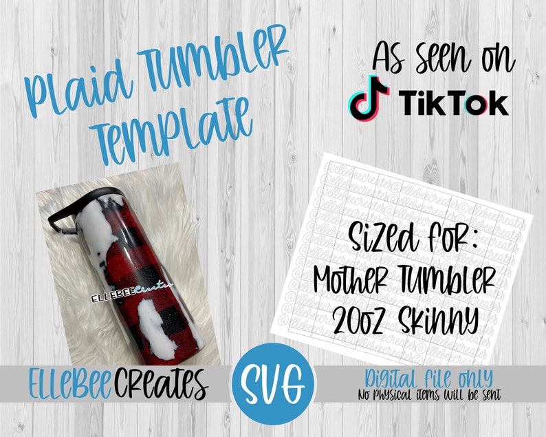 Download Plaid Tumbler Template SVG 20oz Skinny Mother Tumbler | Etsy