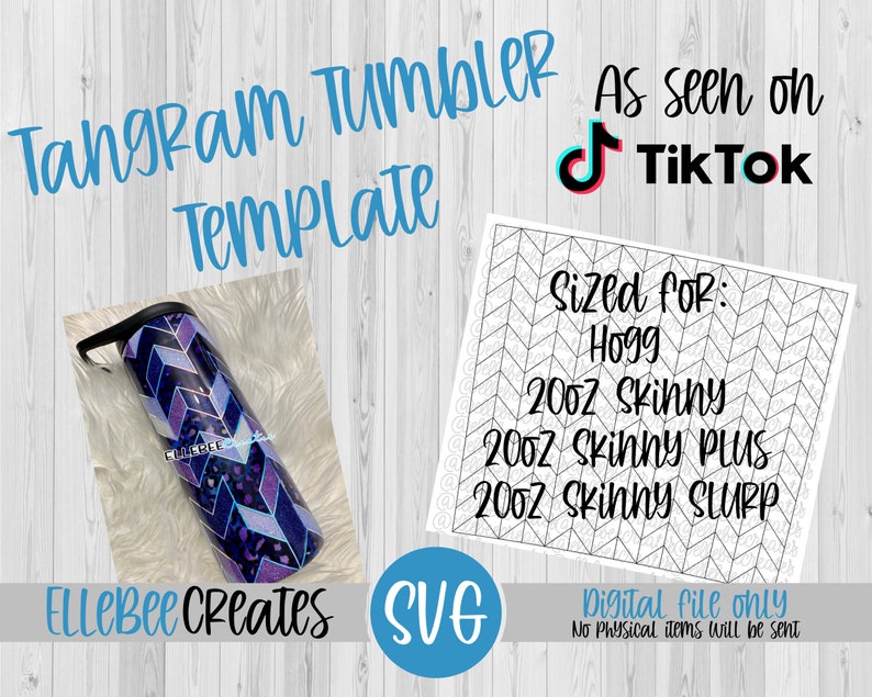 Download Tangram Tumbler Template SVG 20oz Skinny Skinny Plus ...
