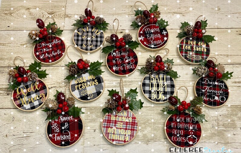 Download Snarky Christmas Ornament SVG Funny Ornaments Embroidery ...