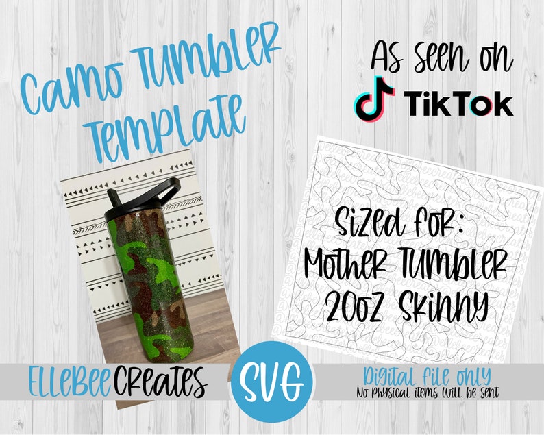 Download Camo Tumbler Template SVG 20oz Skinny Mother Tumbler | Etsy