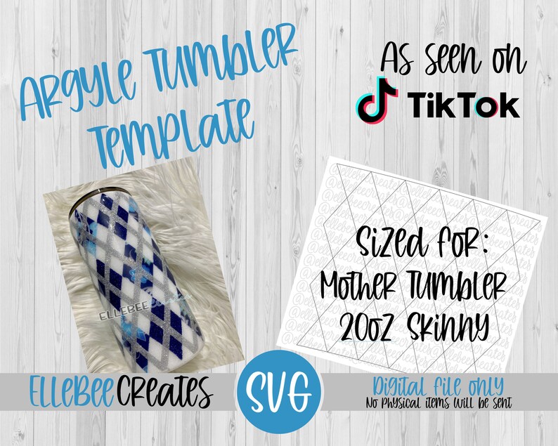 Download Argyle Tumbler Template SVG 20oz Skinny Mother Tumbler | Etsy
