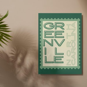 Greenville North Carolina Stamp Digital Art (Printable) | Instant Download