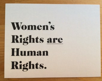 Women's Rights are Human Rights postcards