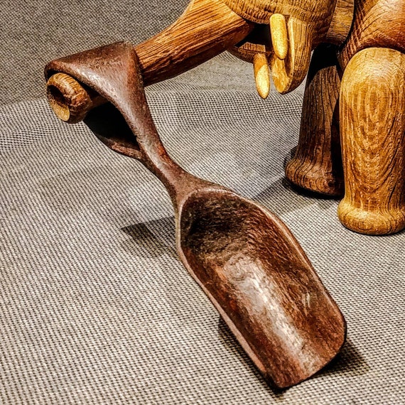 Hand Carved Wood Coffee Scoop Small Coffee Scoop Sculptural Etsy