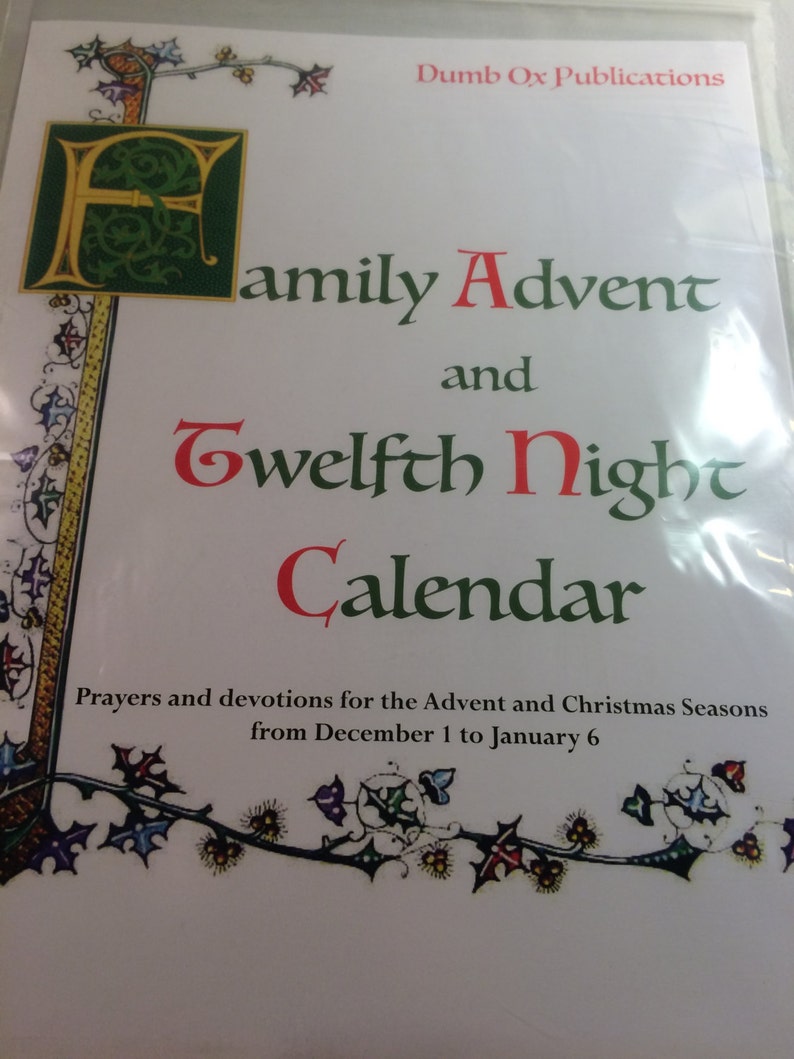Family Advent Calendar and Twelfth Night Calendar SET Etsy