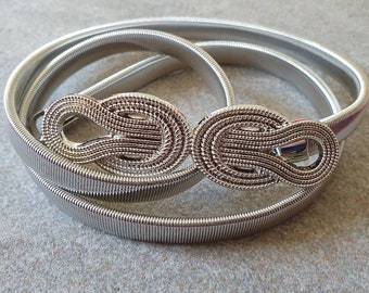 stretchy silver belt