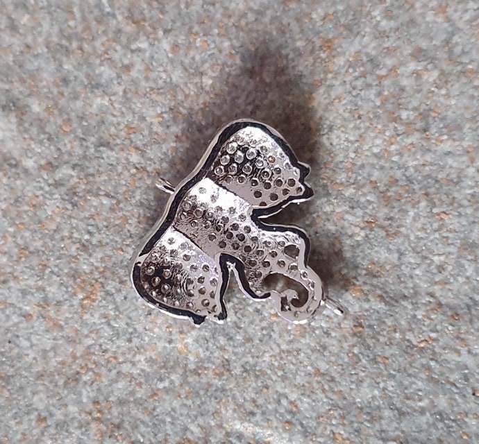 Silver crystal elephant connector jewellery charm. Elephant | Etsy