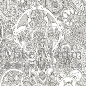 Printable Zentangle coloring page (extreme detail) Instant download adult coloring page