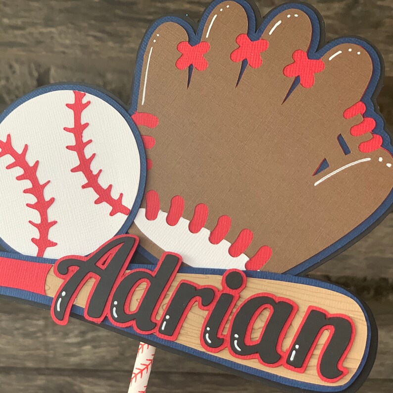 Topper de pastel de béisbol fiesta de béisbol cumpleaños de Etsy