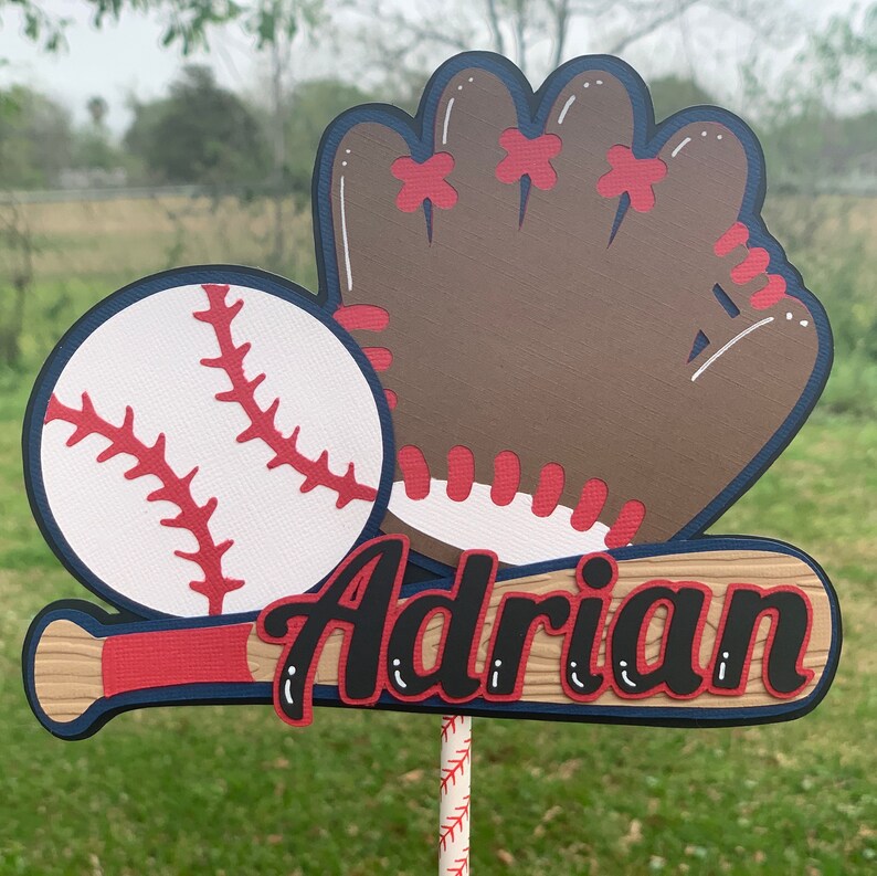 Topper de pastel de béisbol fiesta de béisbol cumpleaños de Etsy