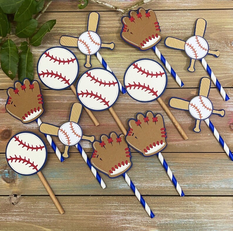 Baseball Cupcake Toppers Etsy