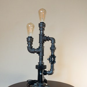 Machine Age / Industrial / Steampunk Table Lamp / Pipe Lamp / - Etsy