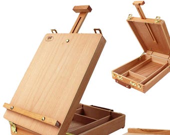 Table Easel, Wooden Easel, Table Art Board, Wood Easel, French Easel, Wood Art Board, Wooden Art Board, Easel Box, Painting Board, Art Box